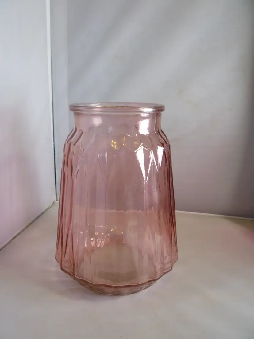 Vintage Pink Glass Vase