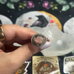 Peach Moonstone Cloud Ring