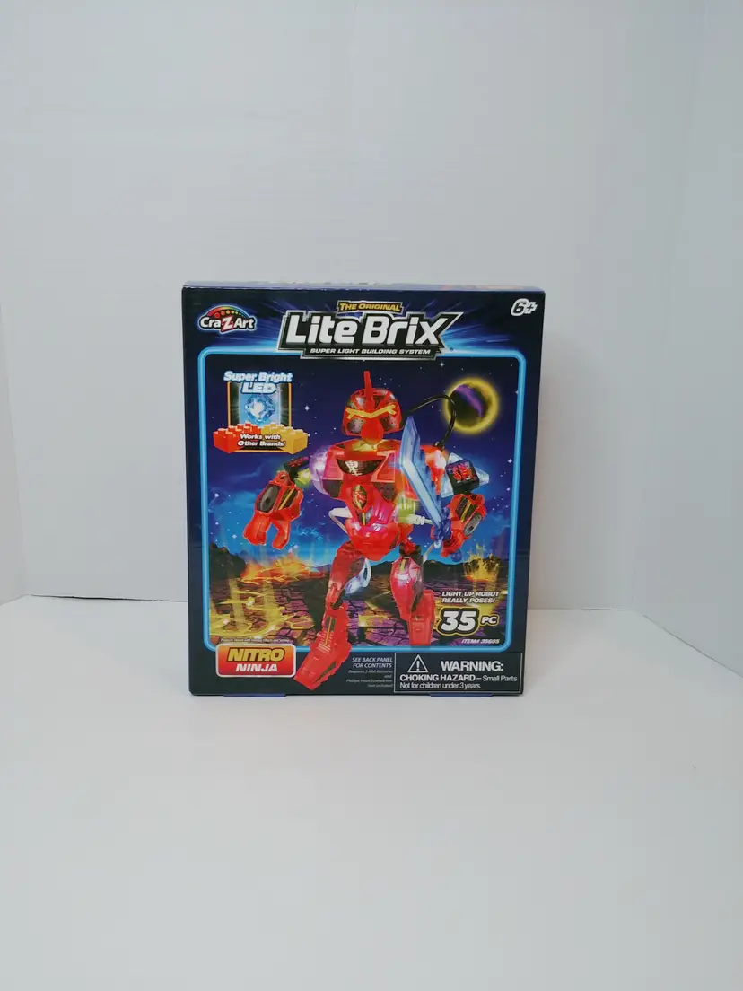 Lite Brix Building System Nitro Ninja 35 pcs New Sealed