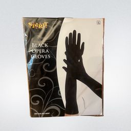 Halloween Costume Black Opera Gloves New In Pkg