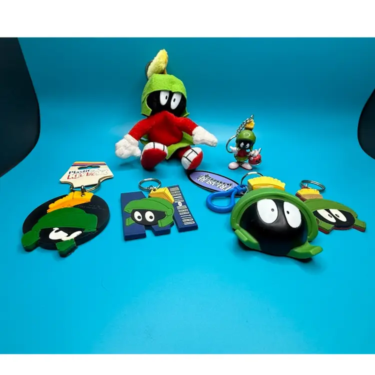 Lot Of 6 Marvin the Martian Keychains 90’s