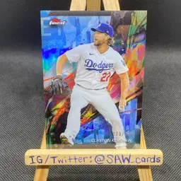 Clayton Kershaw 2024 Topps Finest Common Blue /325 Los Angeles Dodgers