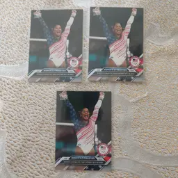 Lot of 3 Women's gymnastics 2024 Topps Now Card 8. Team USA (e)