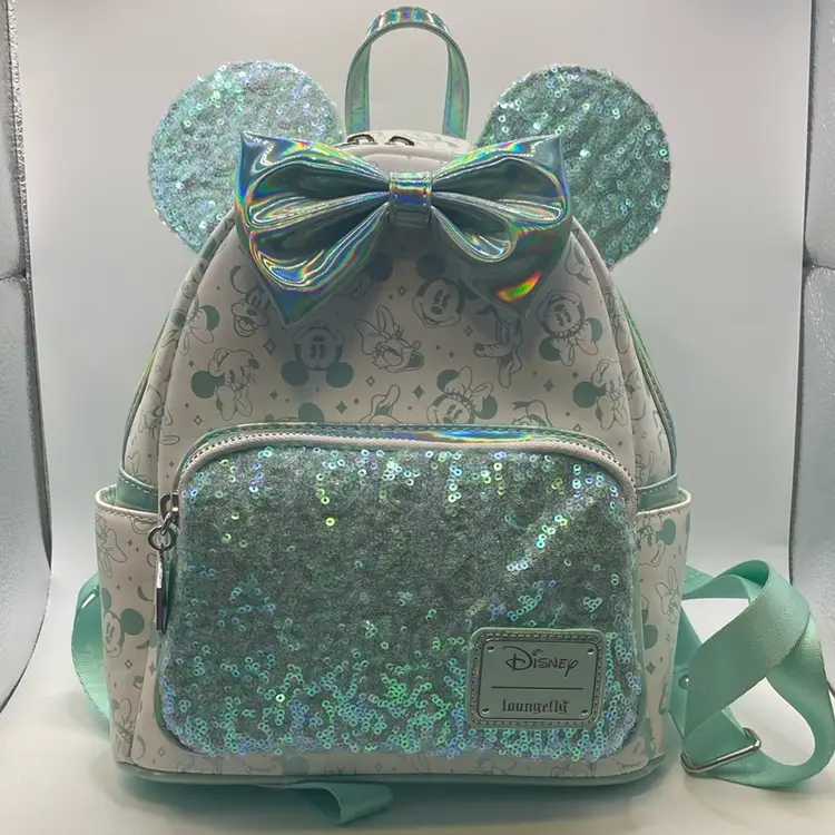 Disney Loungefly Minnie Mouse 100th Holographic Backpack With Tag