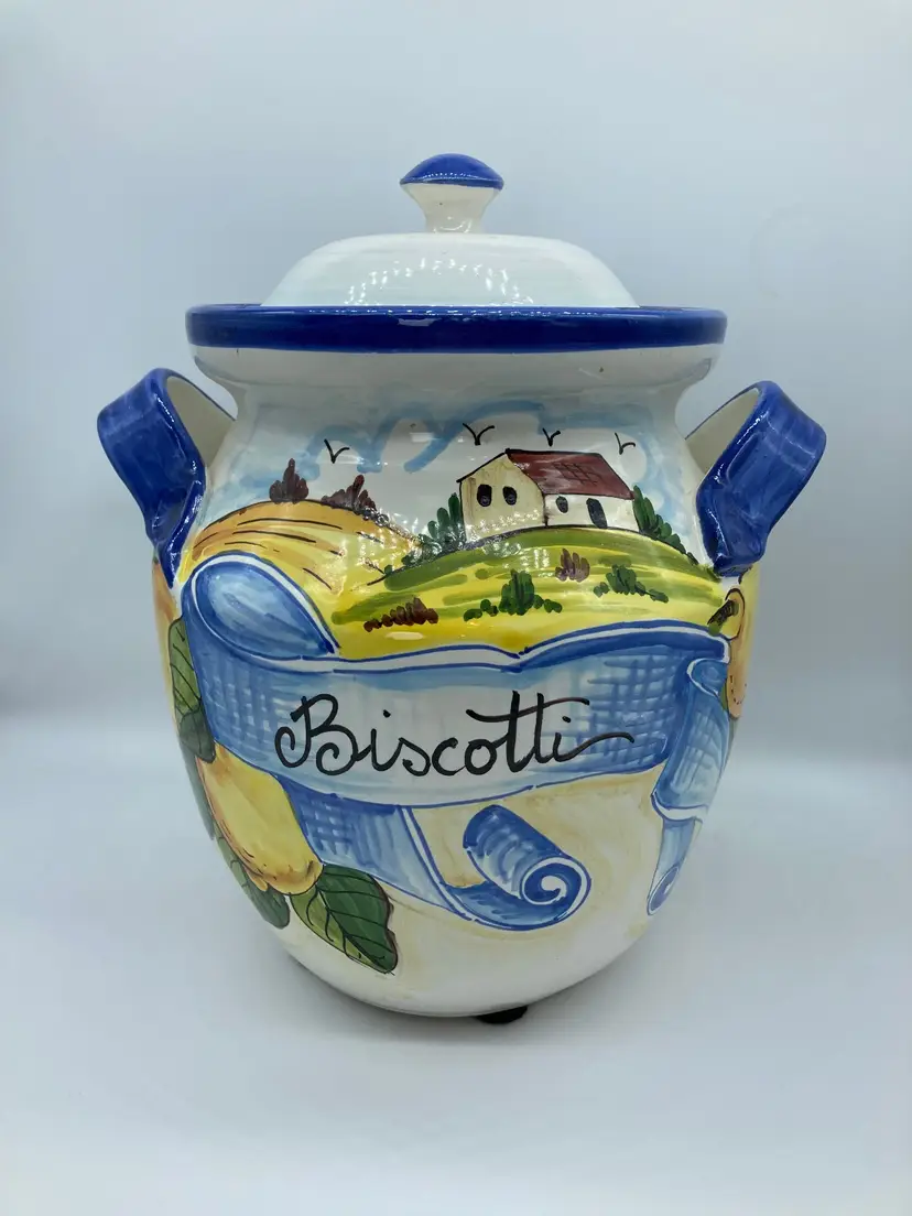 Handmade Toscana Biscotti Jar