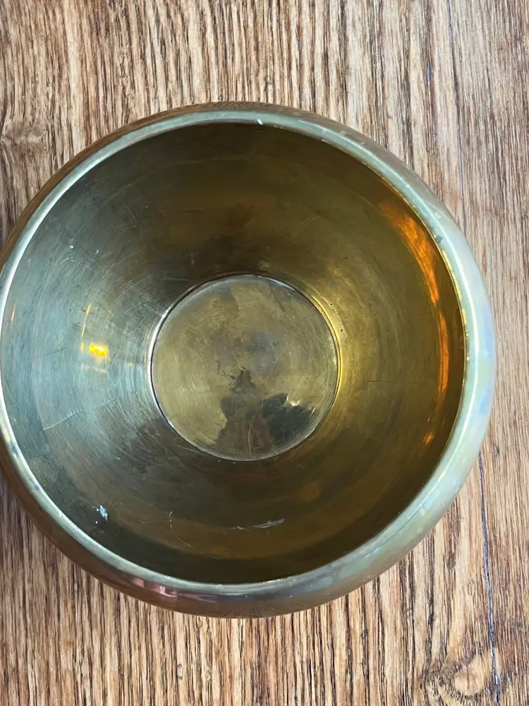 Brass jardinière bowl   3.5 "