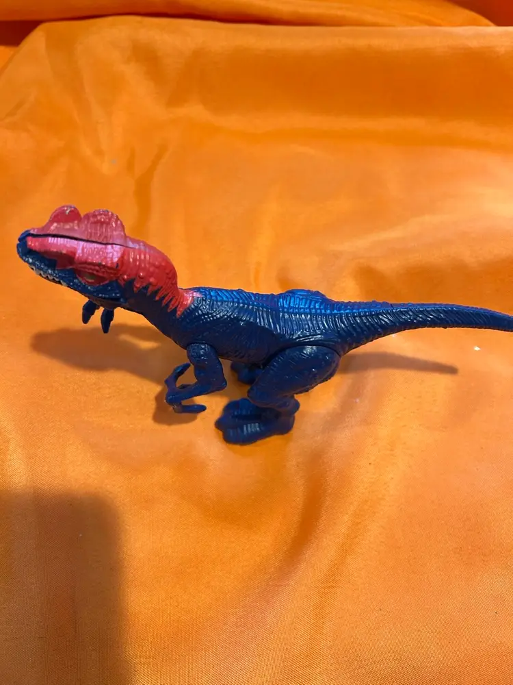 Velociraptor Blue Toy Dinosaur 6in. With  Moveable Mouth - Toys For Kids