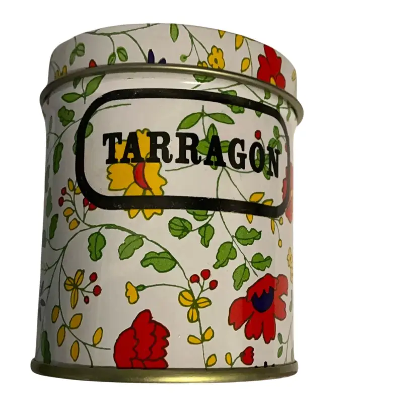 Tarragon Tin Made In Japan. Measures 2.5”x2”.