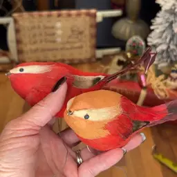 Pair Of Red Tree Birds
