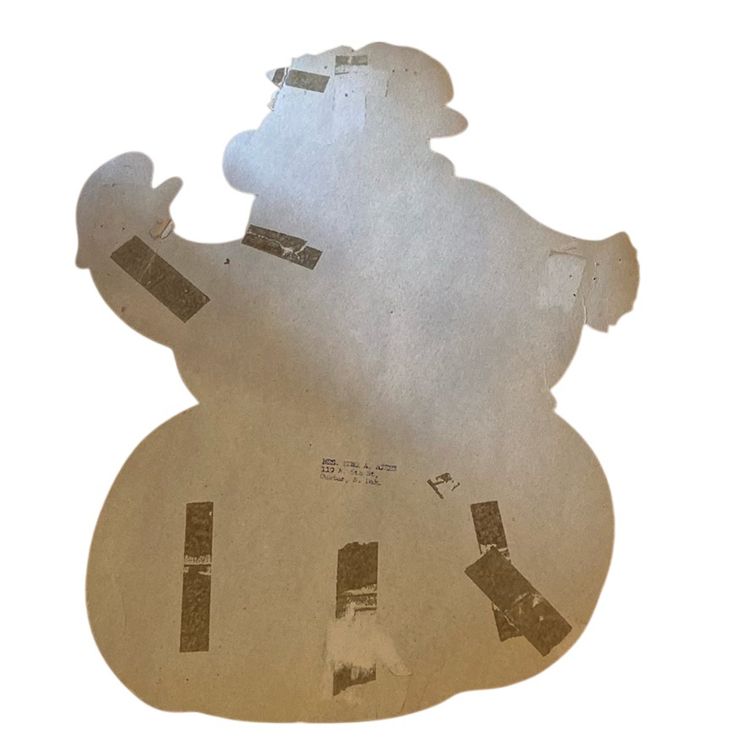 Vintage Cardboard Snowman