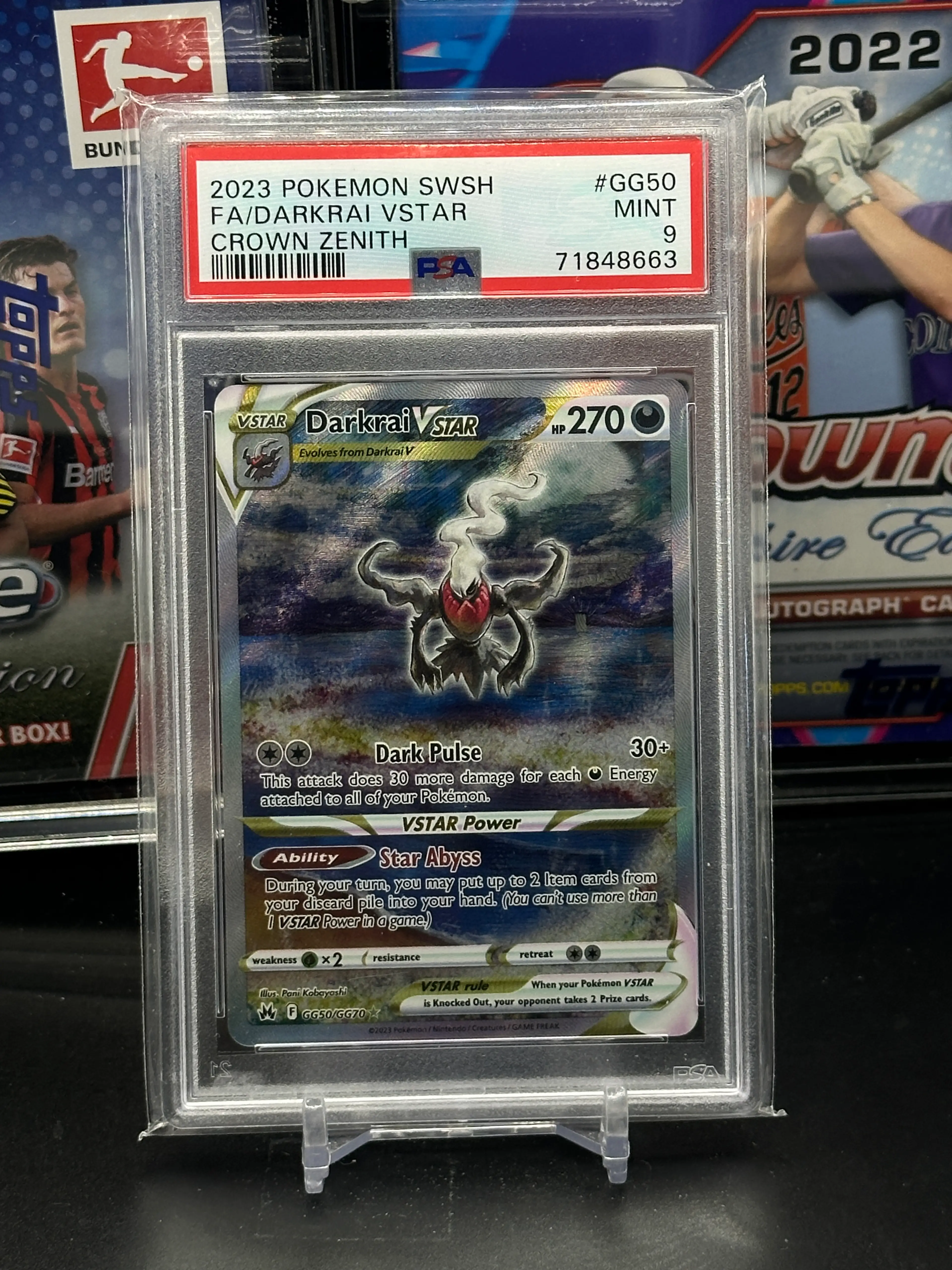 2023 Pokemon Crown Zenith #GG50 Darkrai VSTAR Full Art PSA 9