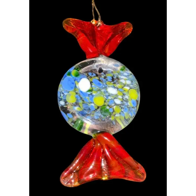 #01- Just In XL 1980/90s Art Glass Hand Blown Candy 3.25" X 1.5"