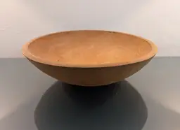 Decorative Hand Turned 14” Wood Bowl Rustic Farmhouse Dough Centerpiece