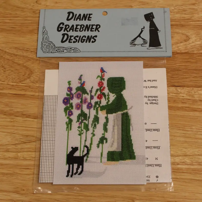 Diane Graebner Designs 'Hollyhock Garden Friends' Cross stitch pattern chart