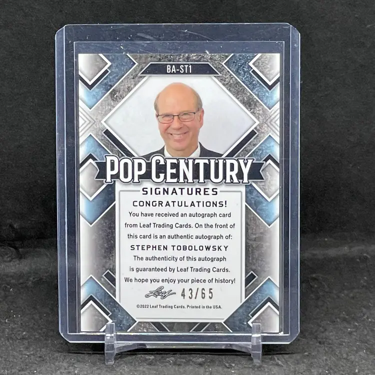 Stephen Tobolowsky Leaf Pop Century Signatures Autograph Card Groundhog Day, Memento