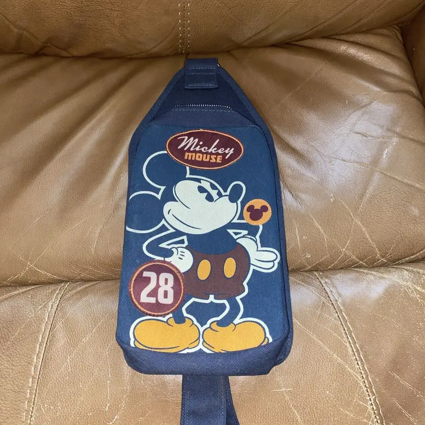 Disney Parks Mickey Mouse Sling Pack Shoulder Bag Adjustable Backpack Retro