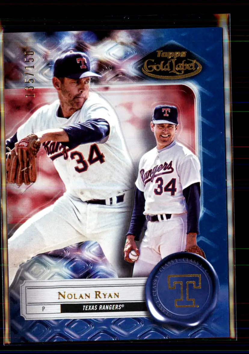 Nolan Ryan #/150 2022 Topps Gold Label Blue Class 1 #12 - (137) - Texas Rangers