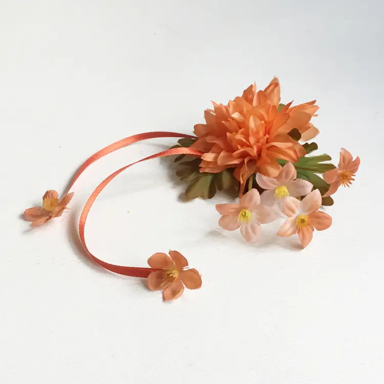 Vintage Millinery Flower Floral Handmade Hair Clips Set of 5