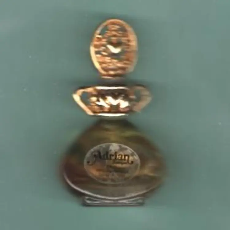 Vintage Adriane Perfume 1/8 Bottle Near Full Raised Embellishments On Front Decorative Cap Box