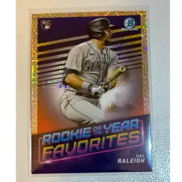 2022 Bowman Mega Cal Raleigh Rookie Of The Year Favorites Insert