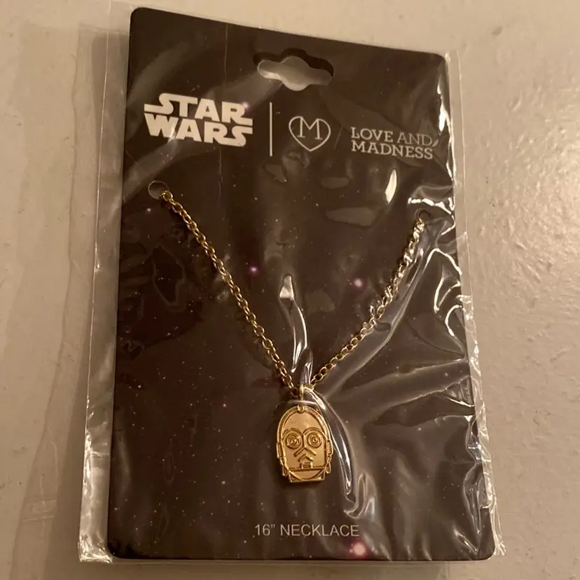 Star Wars C-3PO Necklace 16”