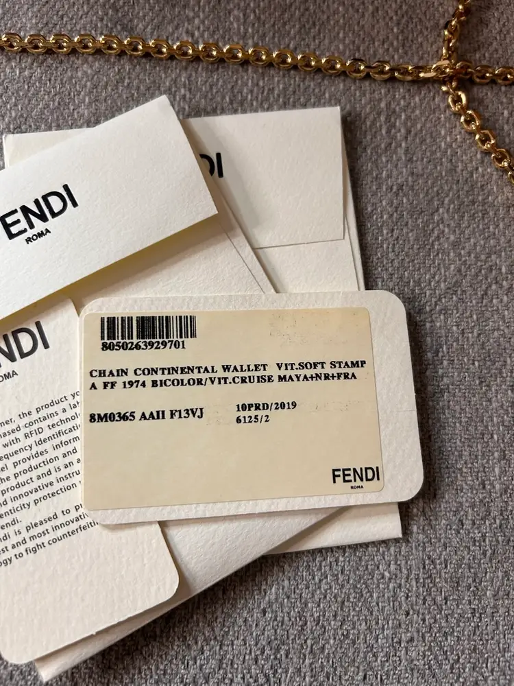 Fendi Continental WOC F Embossed With Dustbag And COA