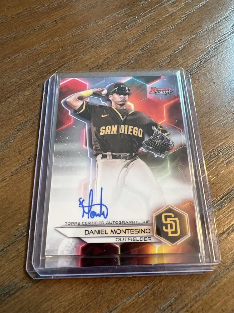 Daniel Montesino 2023 Bowman Best Baseball On-Card Auto San Diego Padres