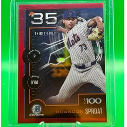 Brandon Sproat 2025 Bowman Scouts Top 100 Red Refractor /5 New York Mets
