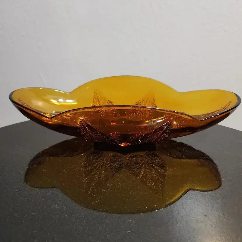 Vintage Anchor Hocking Renaissance Gold Oblong Relish  1961-1962