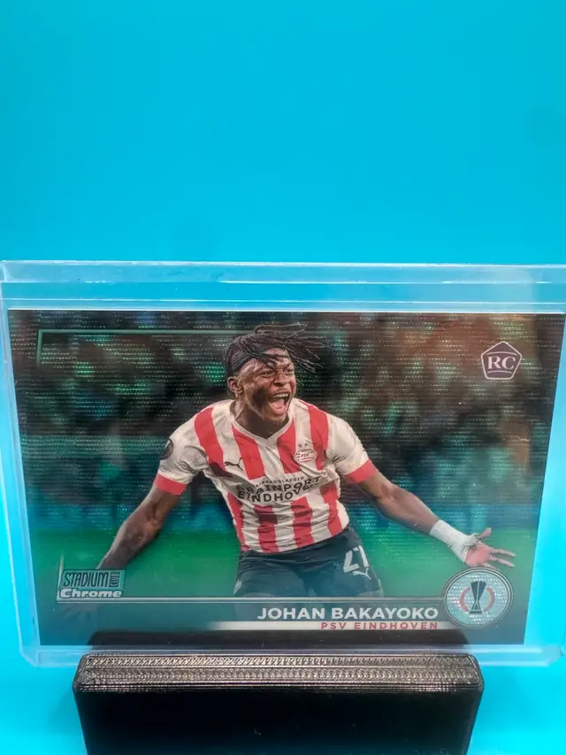 Johan Bakayoko Stadium Club Chrome Aqua Wave Refractor /275 RC RB Leipzig