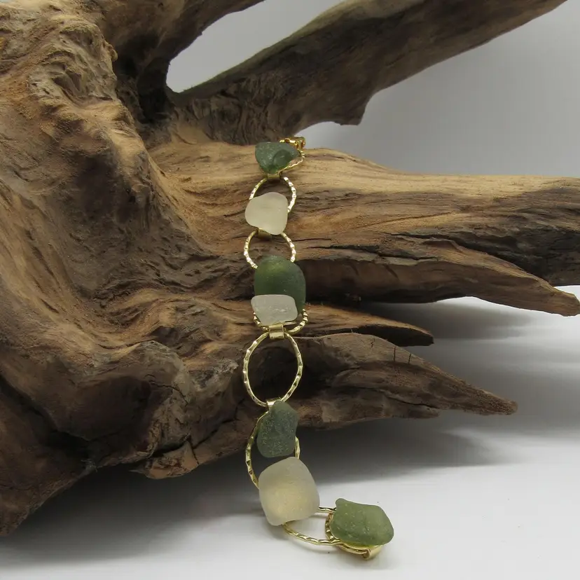 Real Maine Sea Glass Bracelet