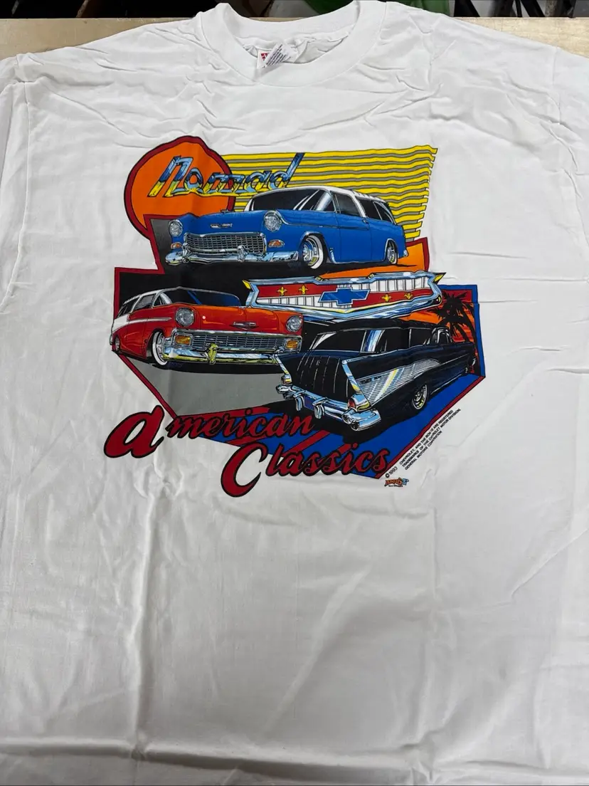 1993 ANDYS Shoebox Chevy Nomad Tee Shirt XL USA Made Single Stitch NOS