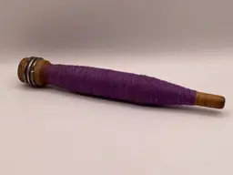 #43 Textile Spindle Bobbin Purple Thread 8”