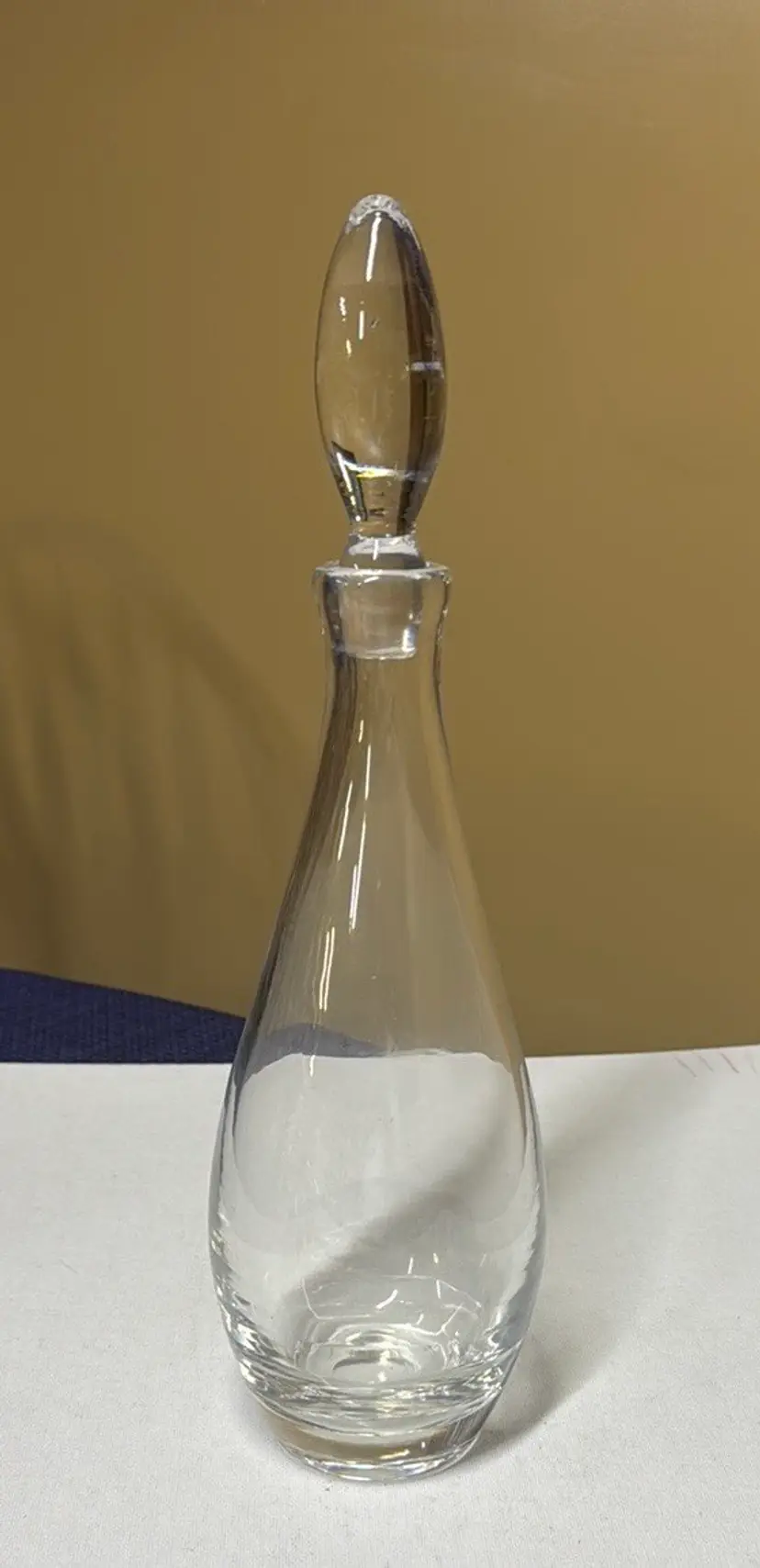 Clear Glass Decanter with Glass stopper 12.5” tall