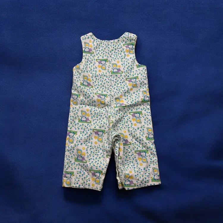 Vintage 70s Healthtex patterned overalls Picnic romper 