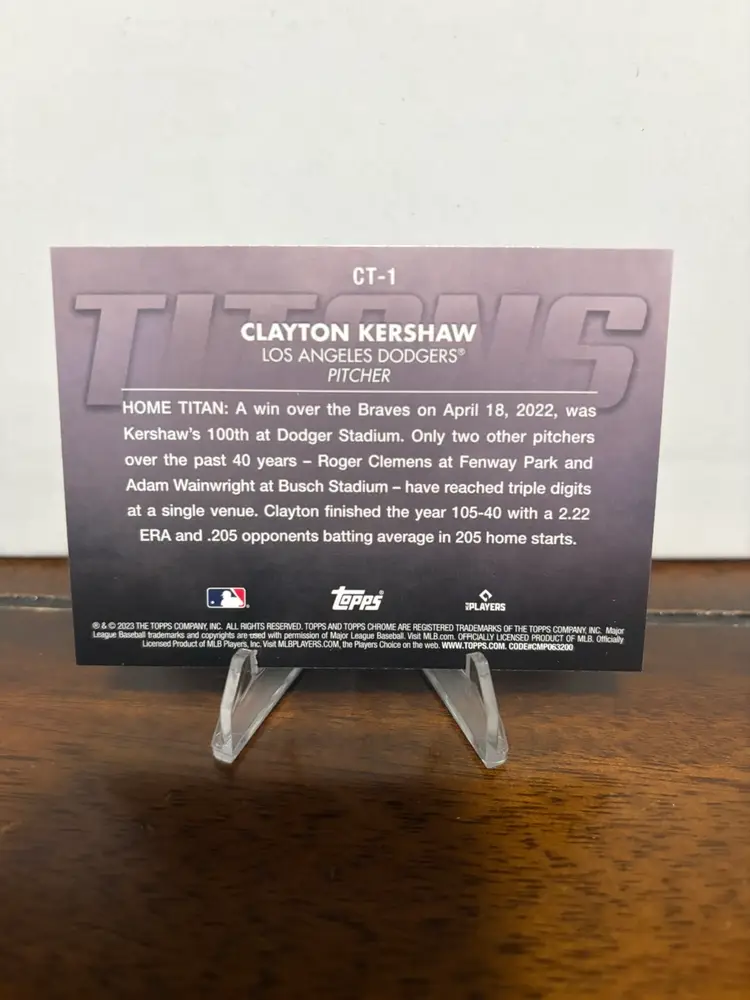 2023 Topps Chrome Clayton Kershaw