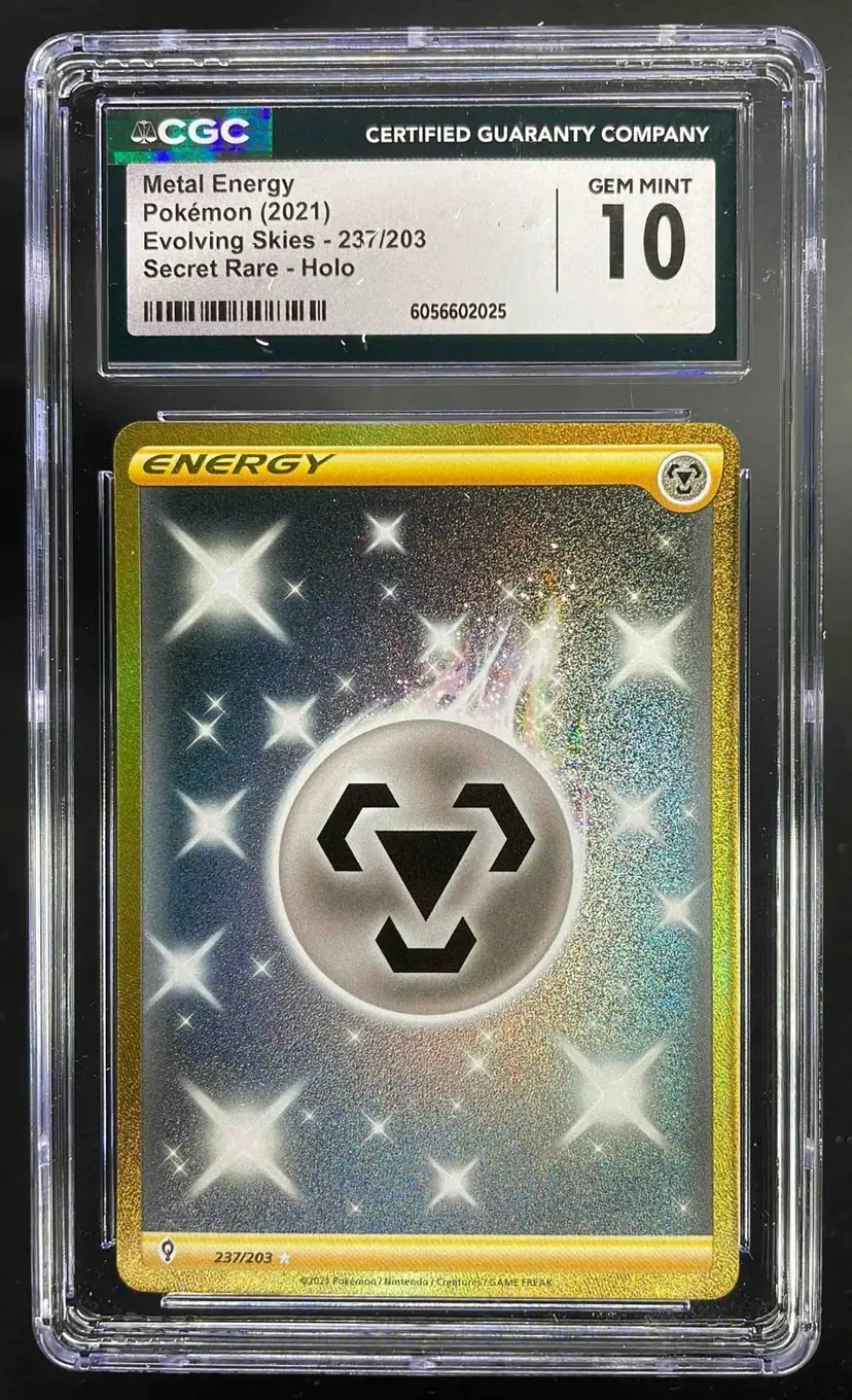 2021 Pokemon SW&SH Evolving Skies Metal Energy Secret Rare Gold CGC 10 Gem Mint