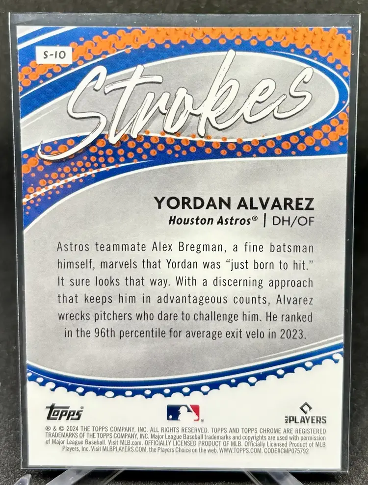 Yordan Alvarez 2024 Topps Chrome Strokes Insert
Houston Astros