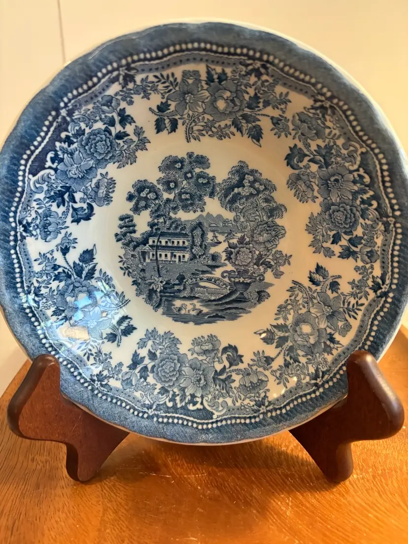 Blue And White English Pattern Myott Meakin Bowl