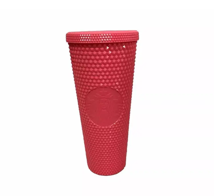 New Starbucks Summer 2022 Studded Dragon Fruit 24oz Tumbler Cup Pink No Straw