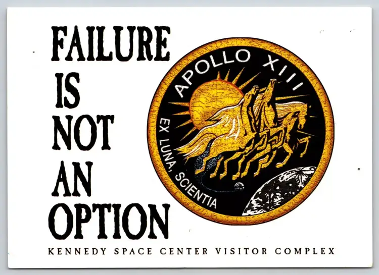 Postcard Failure in Not an Option Kennedy Space Center Apollo 13 NASA - 10139
