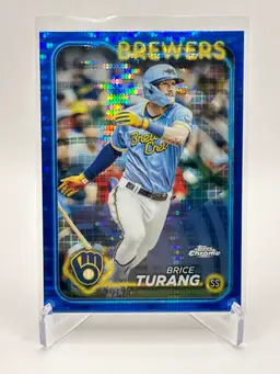 Brice Turang • 2024 Topps Chrome- Blue Sonar Refractor /125