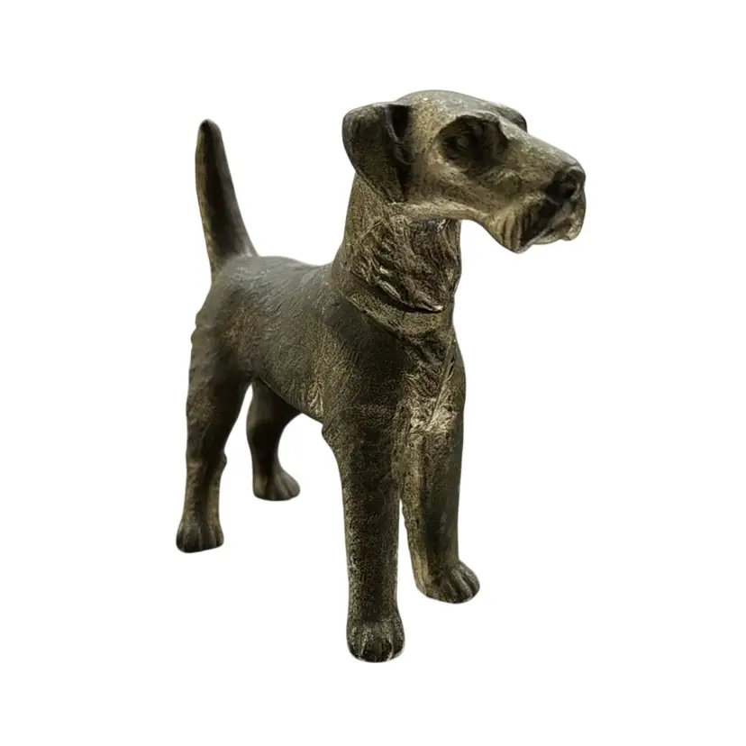 Vintage Brass Terrier Dog