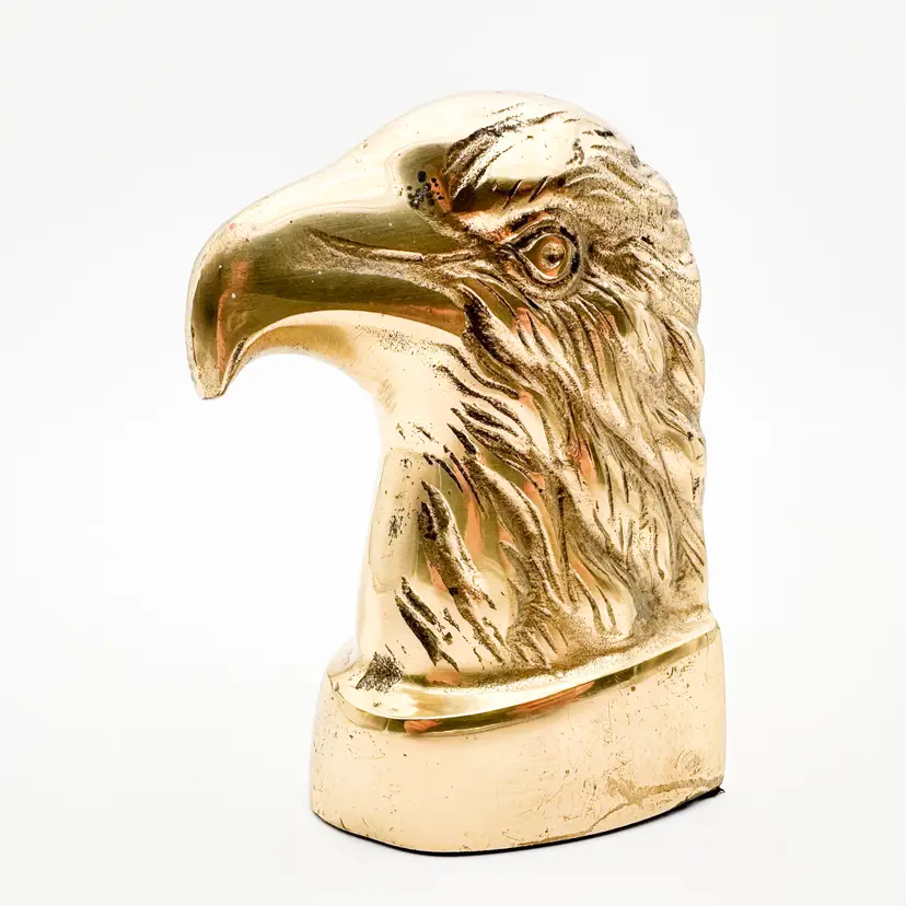 American Bald Eagle Brass Single Bookend Korea 3"W x 5" H B25