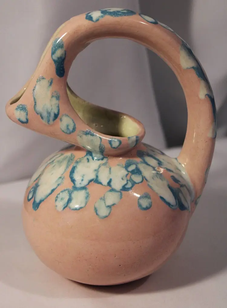 Uniquely Shaped Drip Glaze Pottery Creamer, Vase, Decorative Pitcher