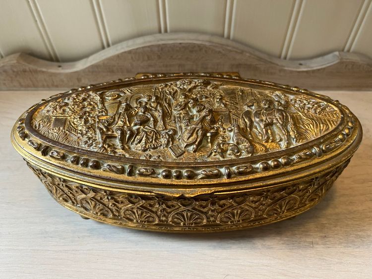 Jennings Brothers Brass Jewelery Box