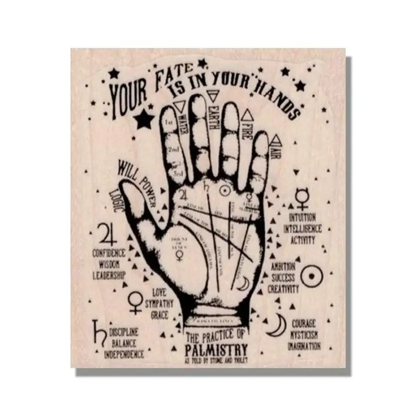 Palmistry Your Fate Is In Your Hands Rubber Stamp