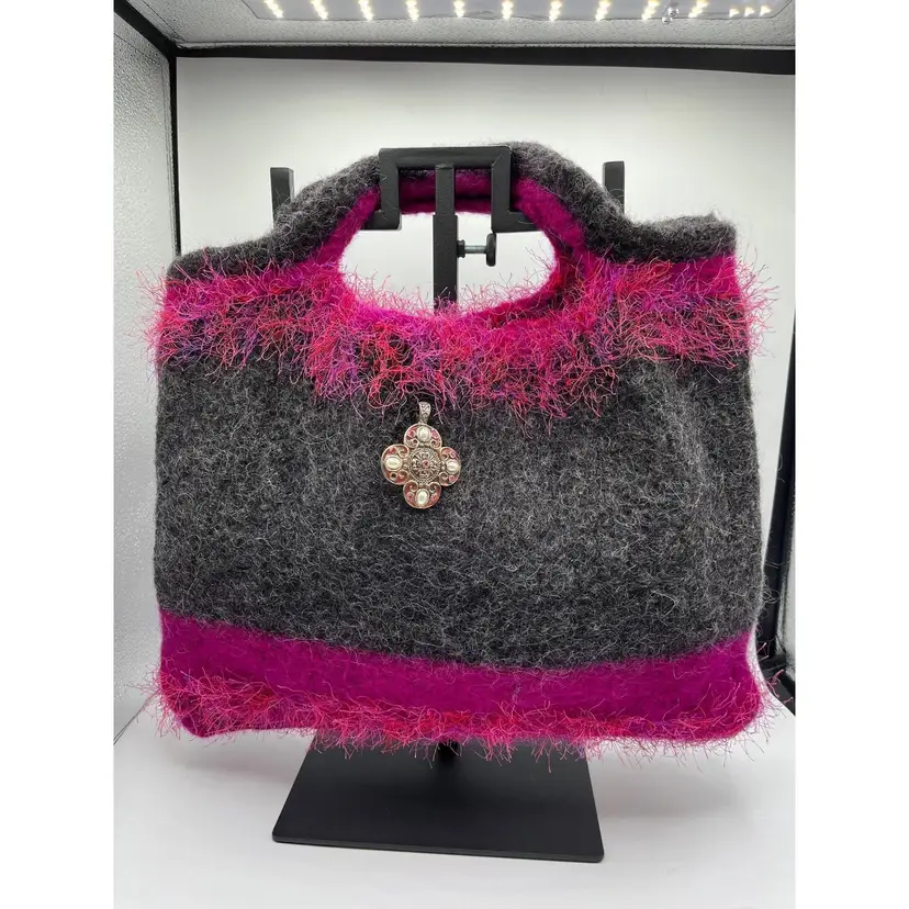 Made By Me Hand Knit and Felted Handbag/Tote