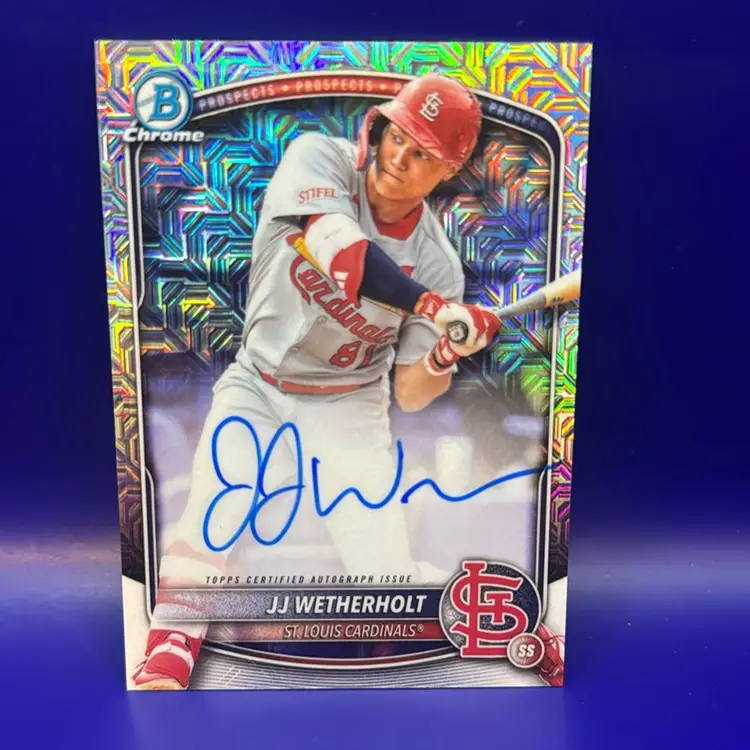 JJ Wetherholt 2025 Bowman Chrome Mega Box Mojo Refractor Auto St. Louis Cardinals