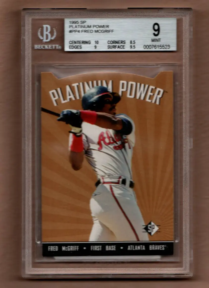 FRED MCGRIFF 1995 SP #PP4 Platinum Power Die Cut Atlanta Braves BGS 9